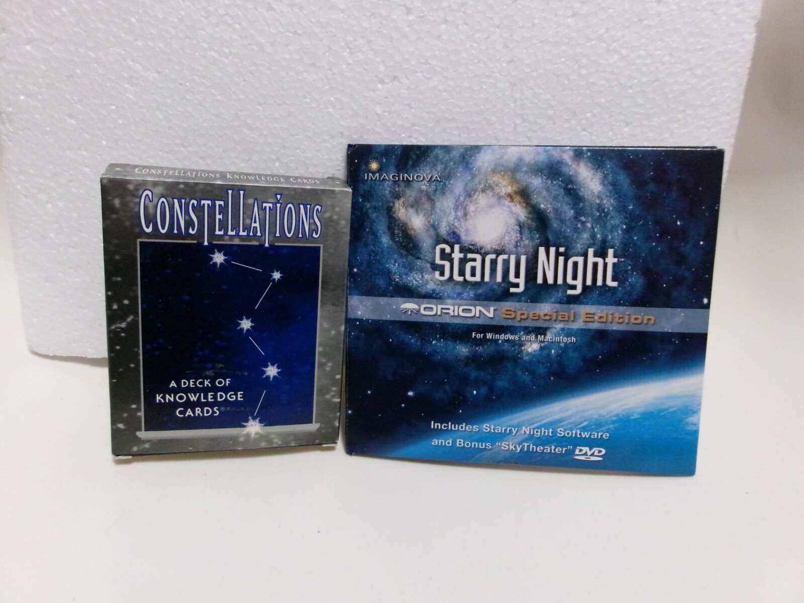 IMAGINOVA 2005 Starry Night ORION Edition & CONSTELLATIONS KNOWLEDGE CARDS