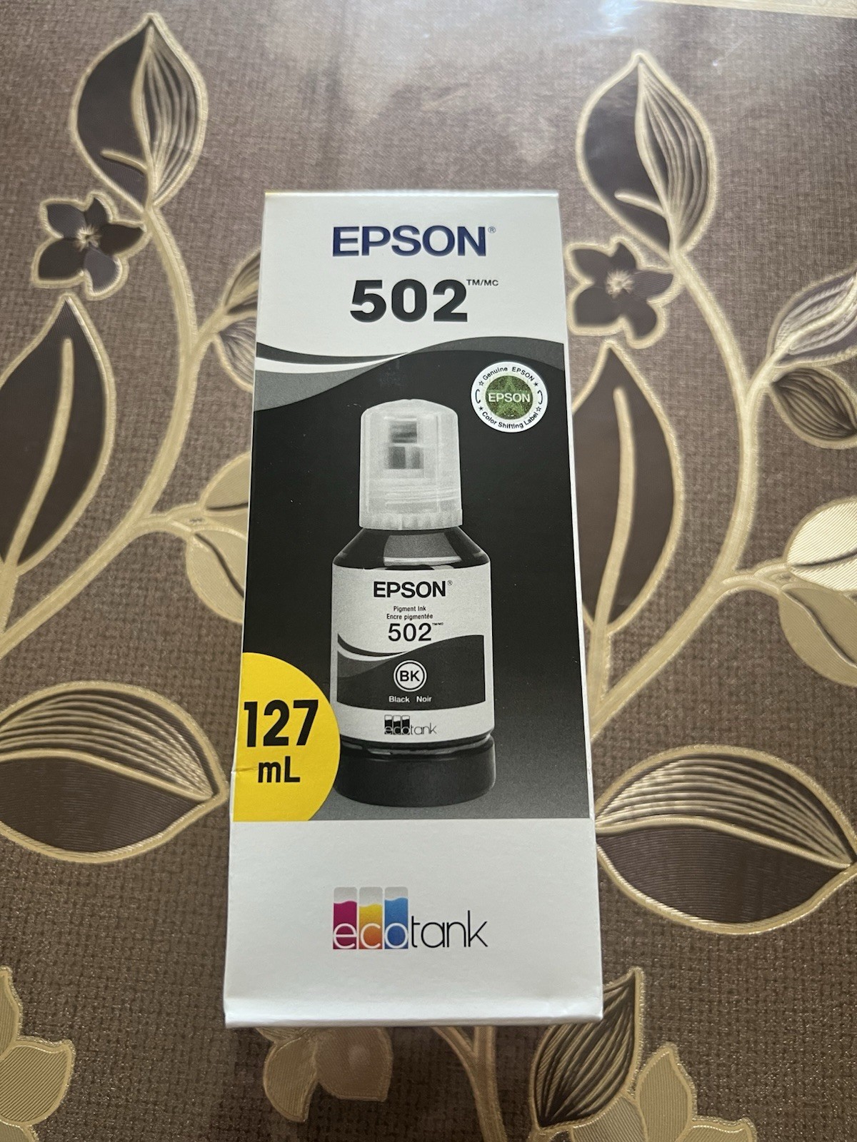 EPSON 502 EcoTank Ink Ultra-high Capacity Bottle Black Ink 127ml Case of 24