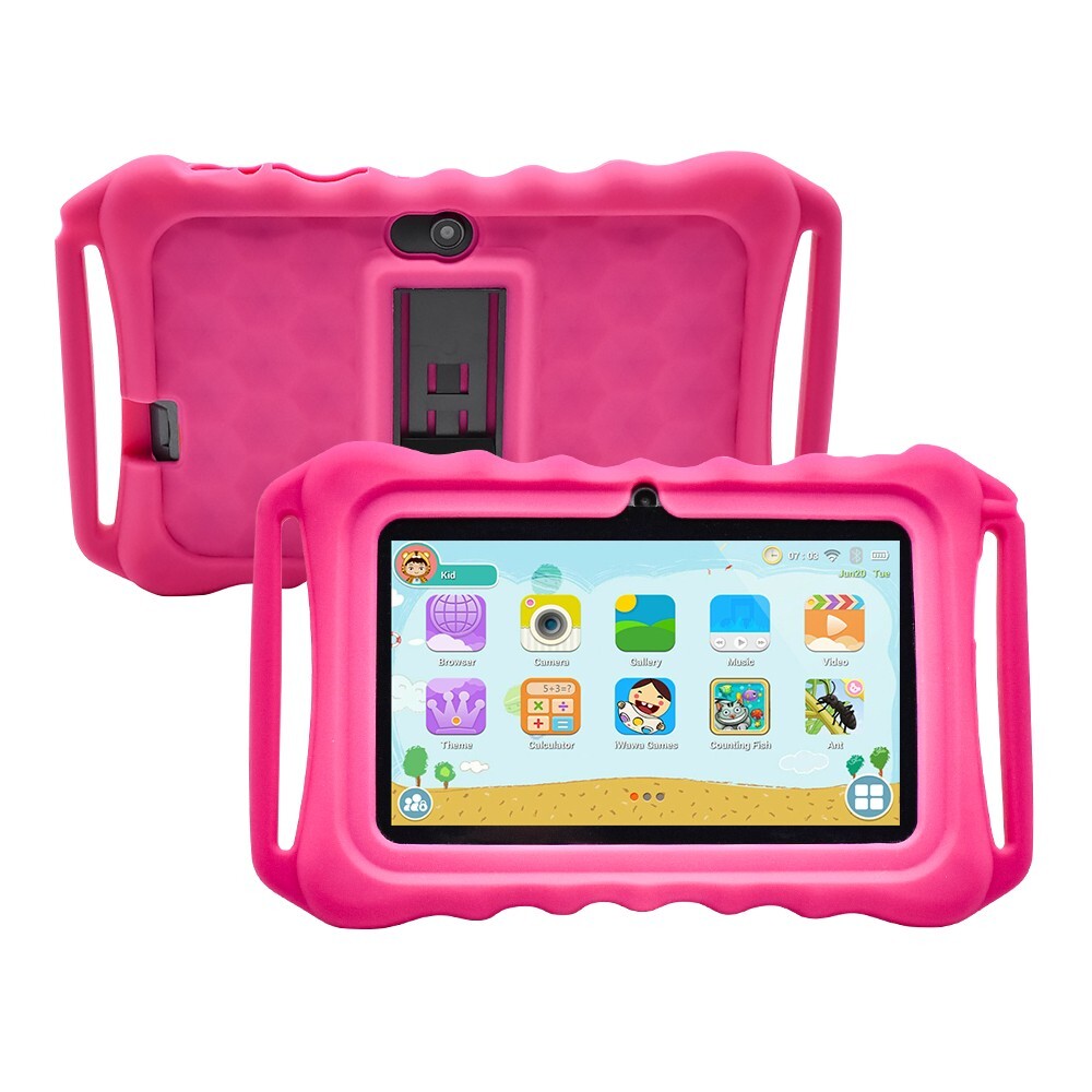 64GB 7" Android 9.1 Tablet PC For Kids Quad-Core Dual Cameras WiFi Bundle Case