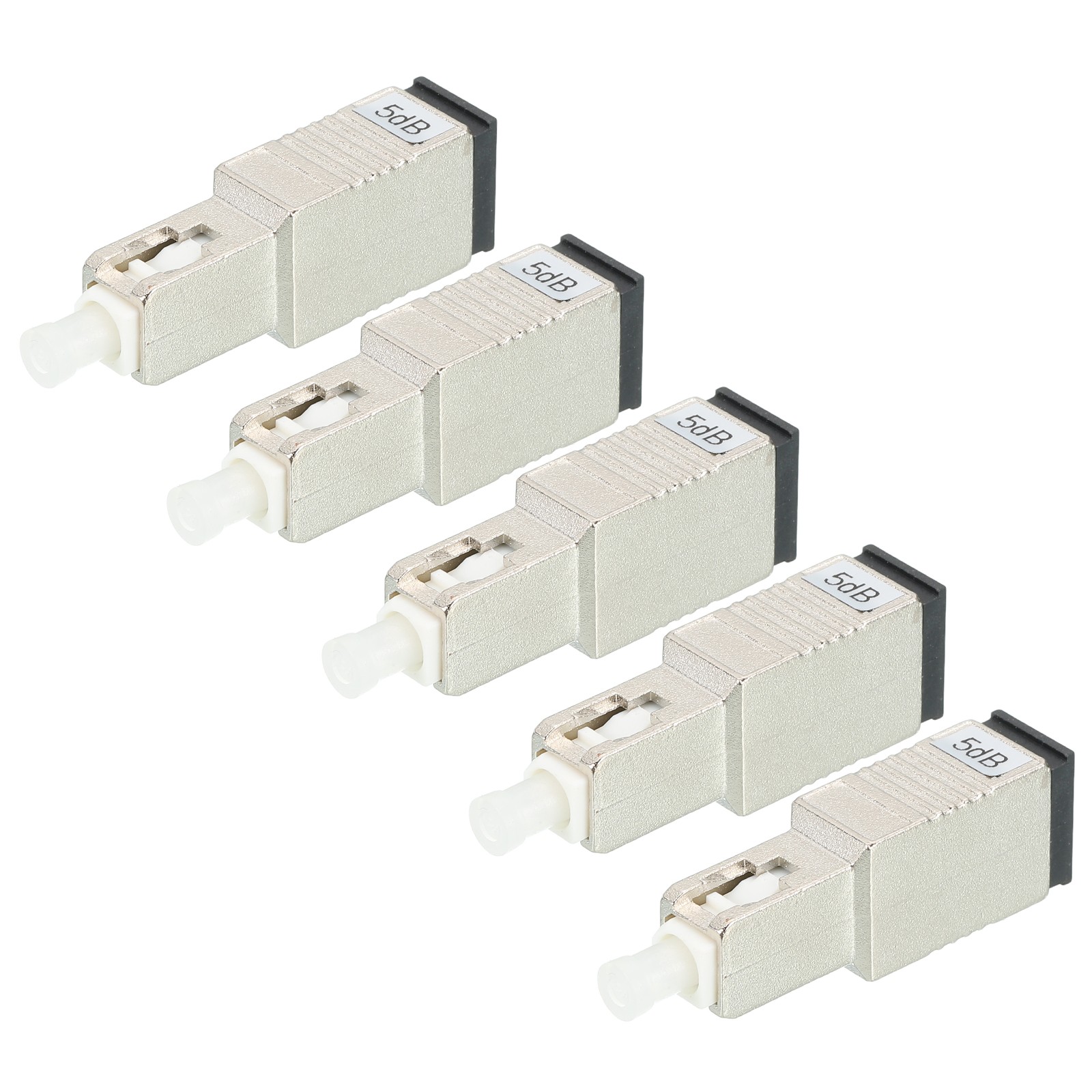 5Pack Fiber Optic Attenuator 5dB SC/UPC Single Mode Male-Female Fiber Attenuator