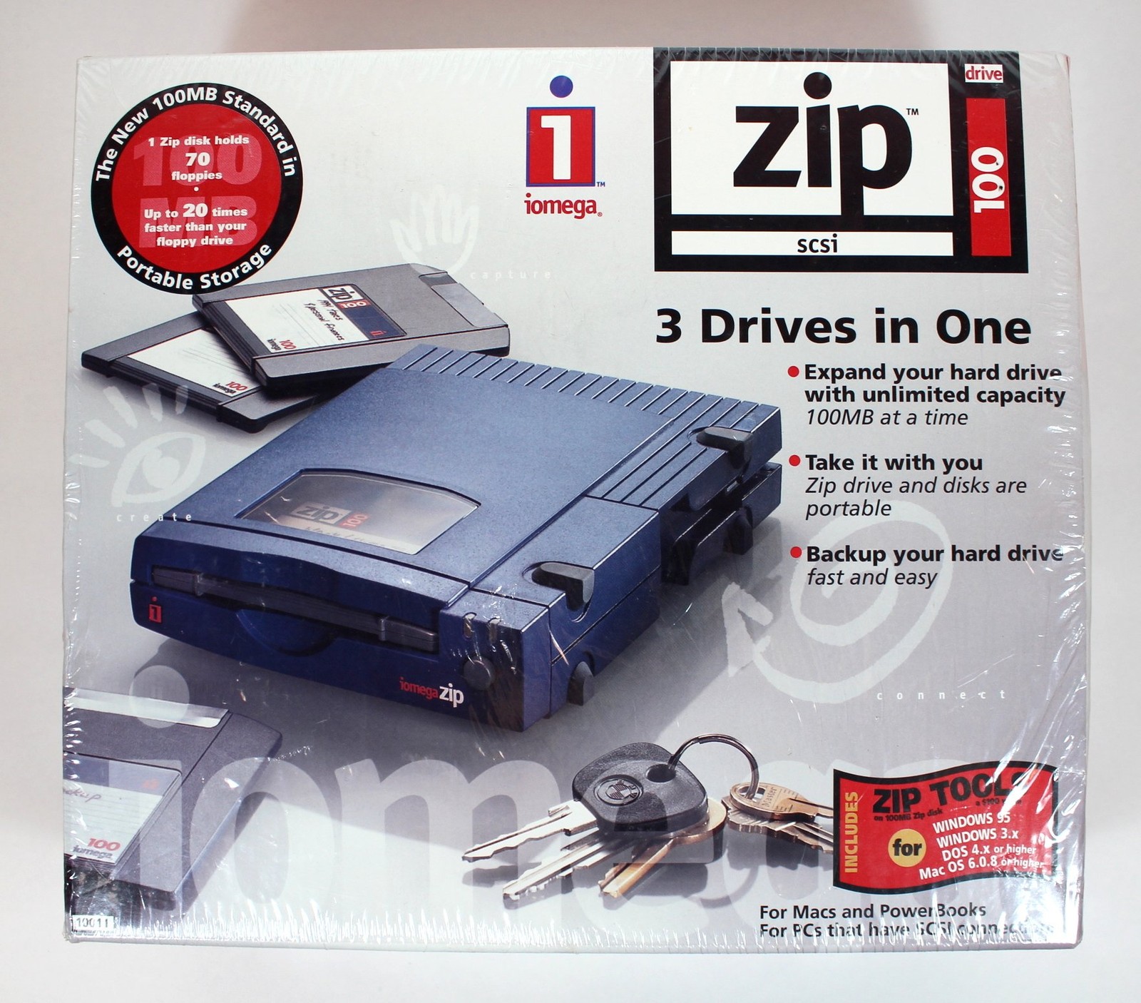 Iomega 100MB External SCSI Zip Drive