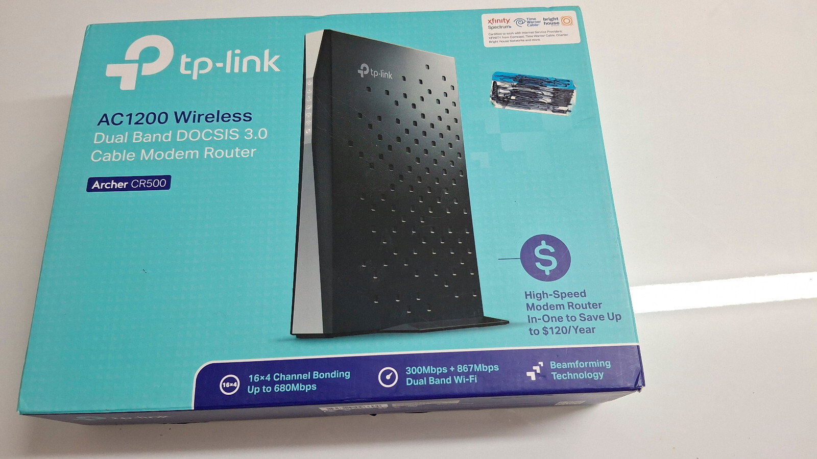 TP-Link Archer CR500 DOCSIS 3.0 AC1200 Wireless Wi-Fi Cable Modem/ Router Combo
