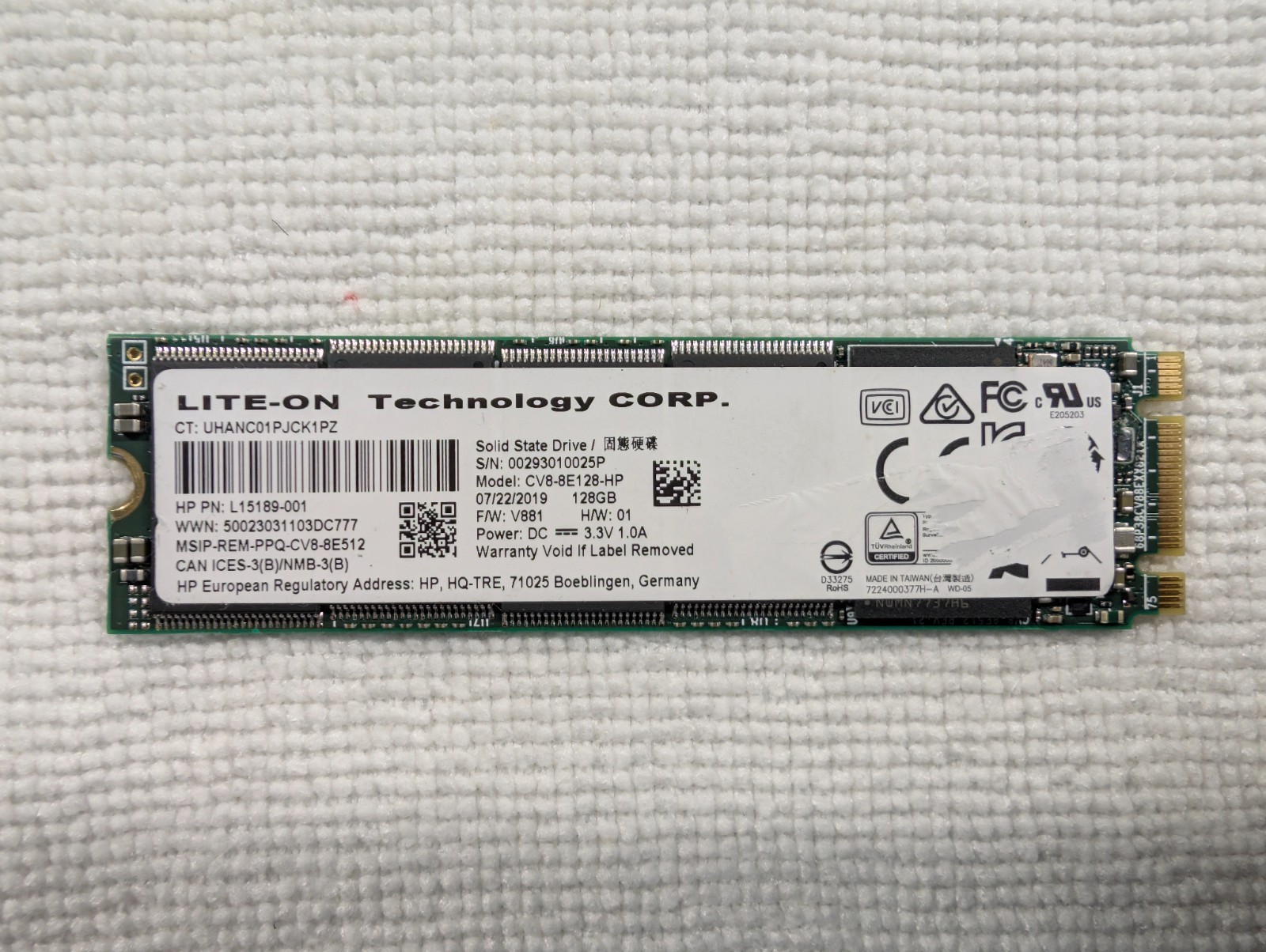Lite-On 128GB M.2 SATA Solid State Drive Model: CV8-8E128-HP