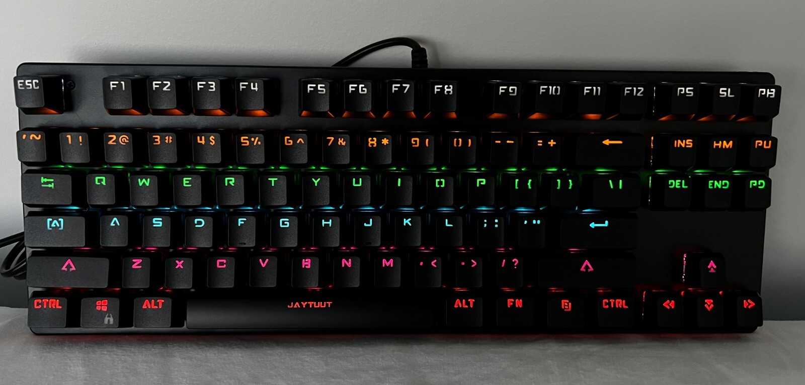 RGB Mechanical E-Sports Gaming Keyboard Linear Blue Switch 84 key Wired 2YR WRNT