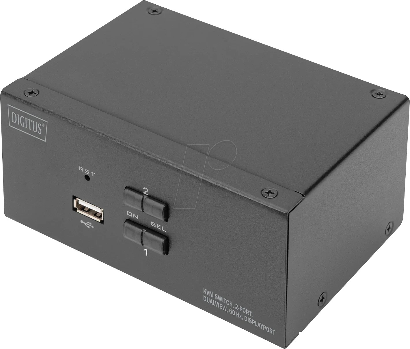 Digitus KVM Switch 2-Port Dual Display 4K UHD 60Hz DisplayPort USB Hub