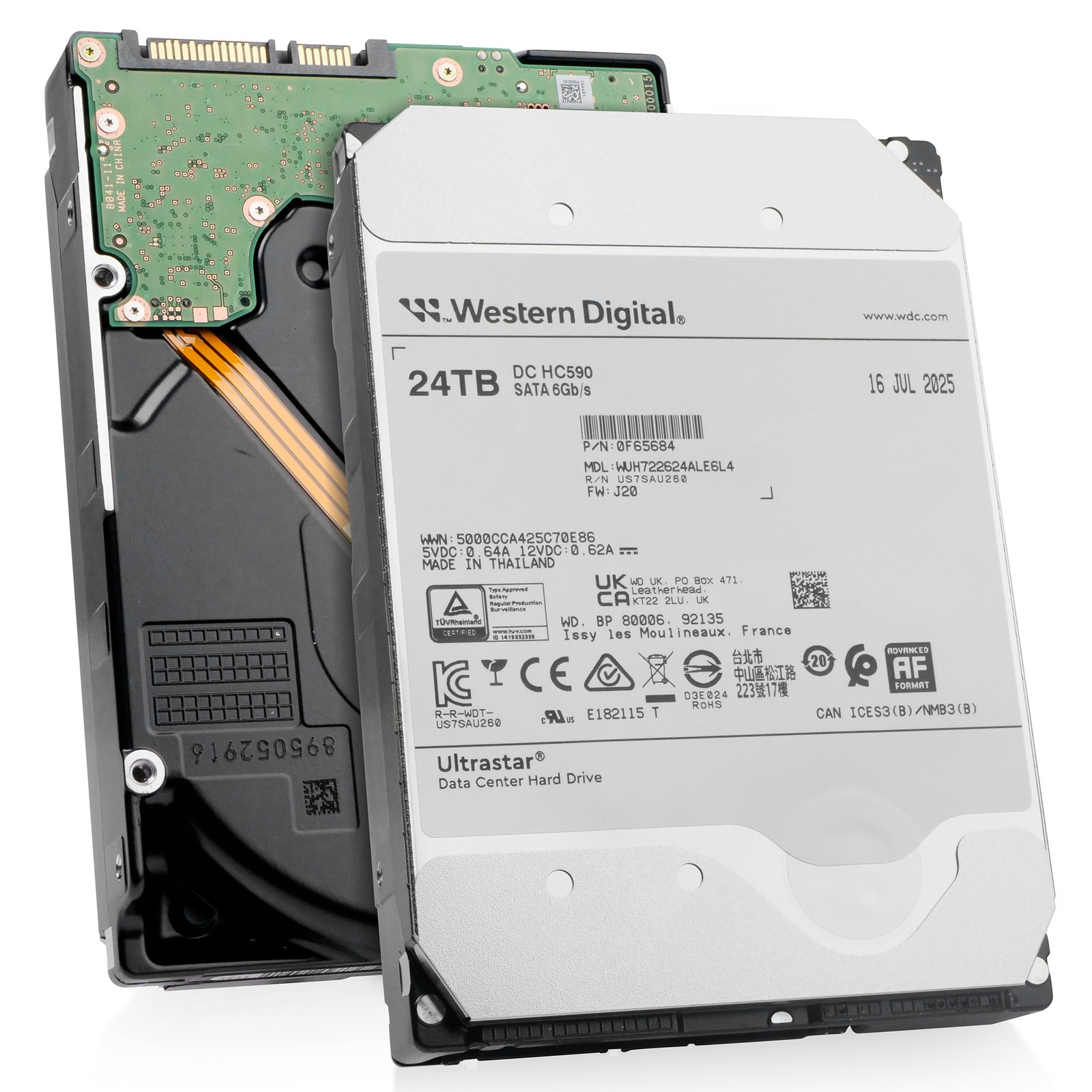 WD DC HC590 24TB WUH722624ALE6L4 0F65684 72K RPM SATA 6Gbs 512e 35 HDD G2U