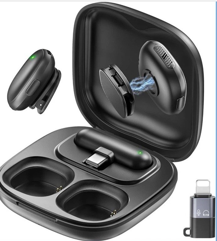 Wireless Lavalier Microphone For Cell Phones/Tablets/PCs