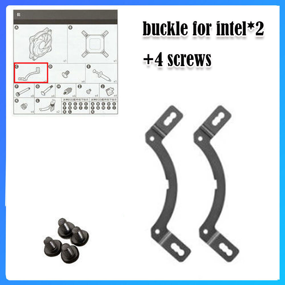 2+4pcs For Cooler Master B120 B240 Intel 115x/1200/1700 AMD CPU Mounting Kit