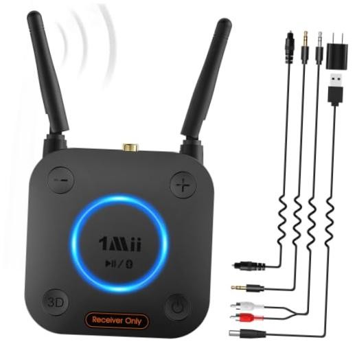[Upgraded]  B06Pro Long Range Bluetooth Receiver, HiFi Wireless B06Pro Black