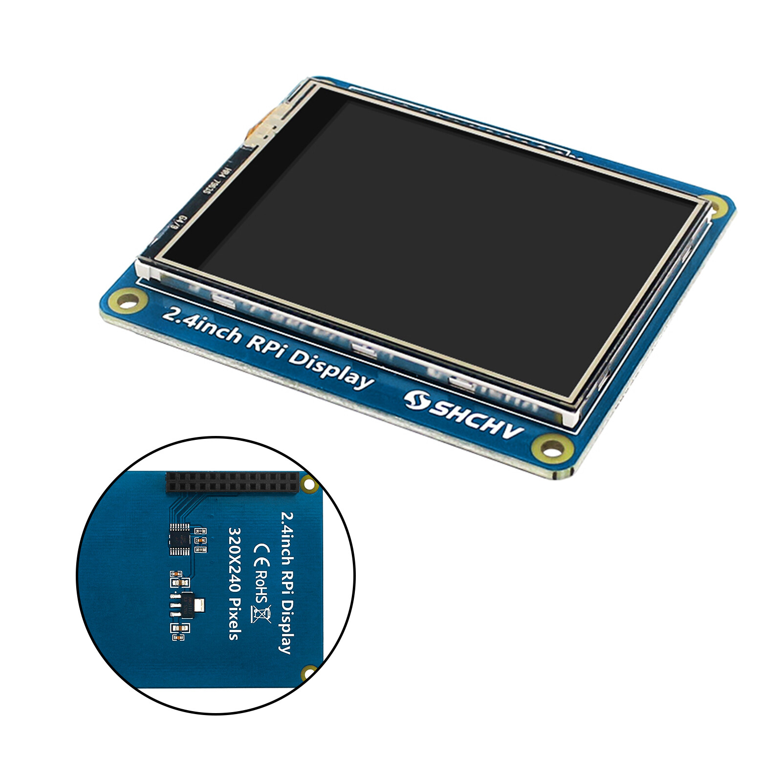 2.4 Inch Touch Screen Display LED Backlight for Raspberry Pi 4B 3B+ Zero 2 W UE