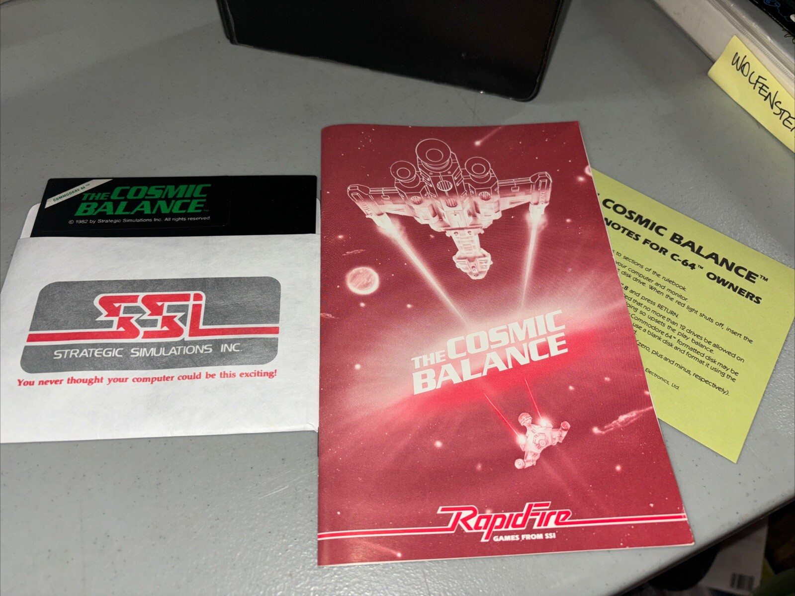 Commodore 64 The Cosmic Balance Comptuer Game Software & Manual