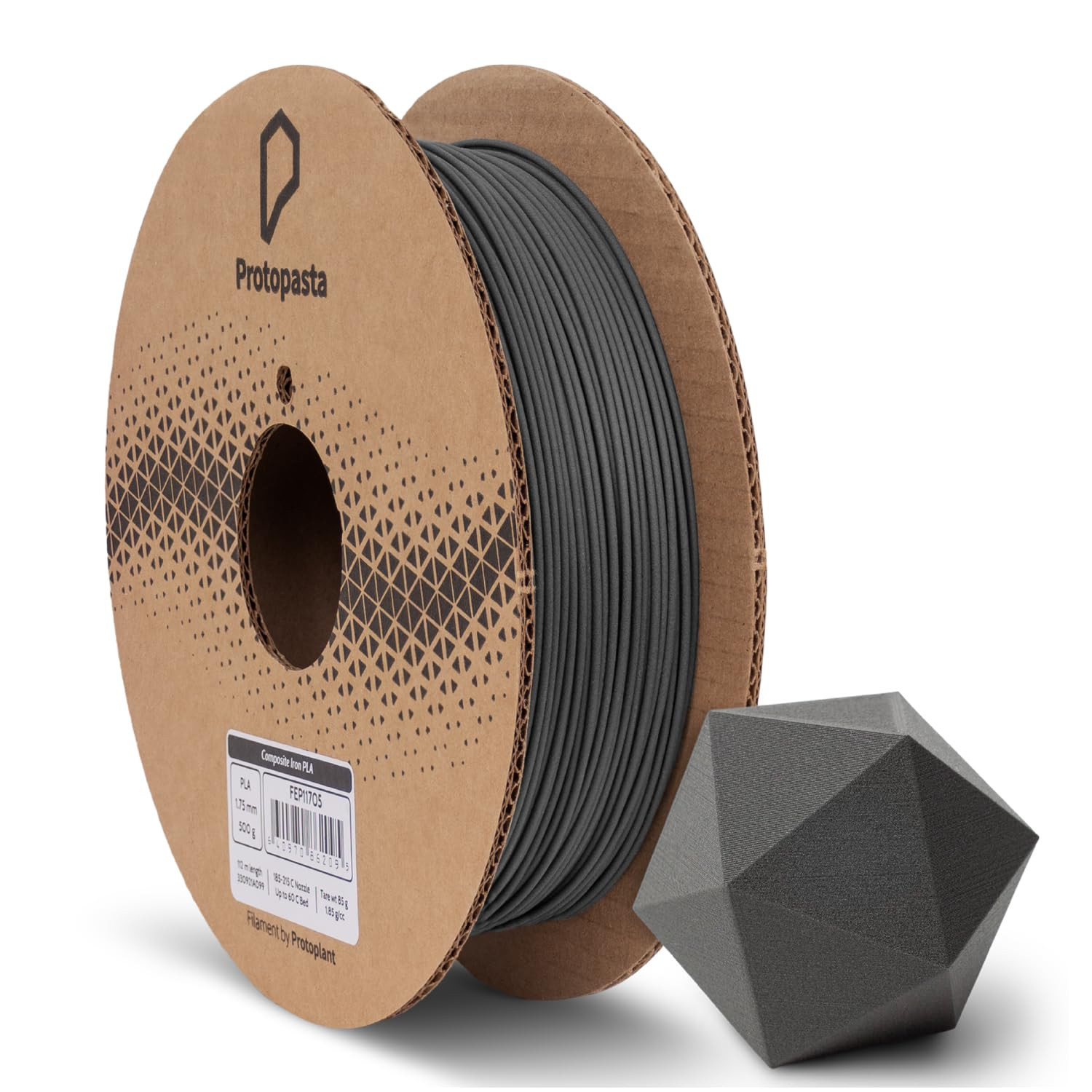 Protopasta Ferromagnetic Iron PLA 3D Printer Filament |  Metal-Filled PLA Plasti
