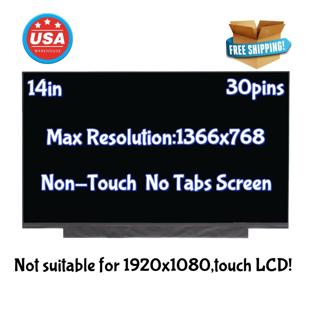 HP Spart Part# M02093-J93 LCD LED Screen 14" HD WXGA Replacement Panel