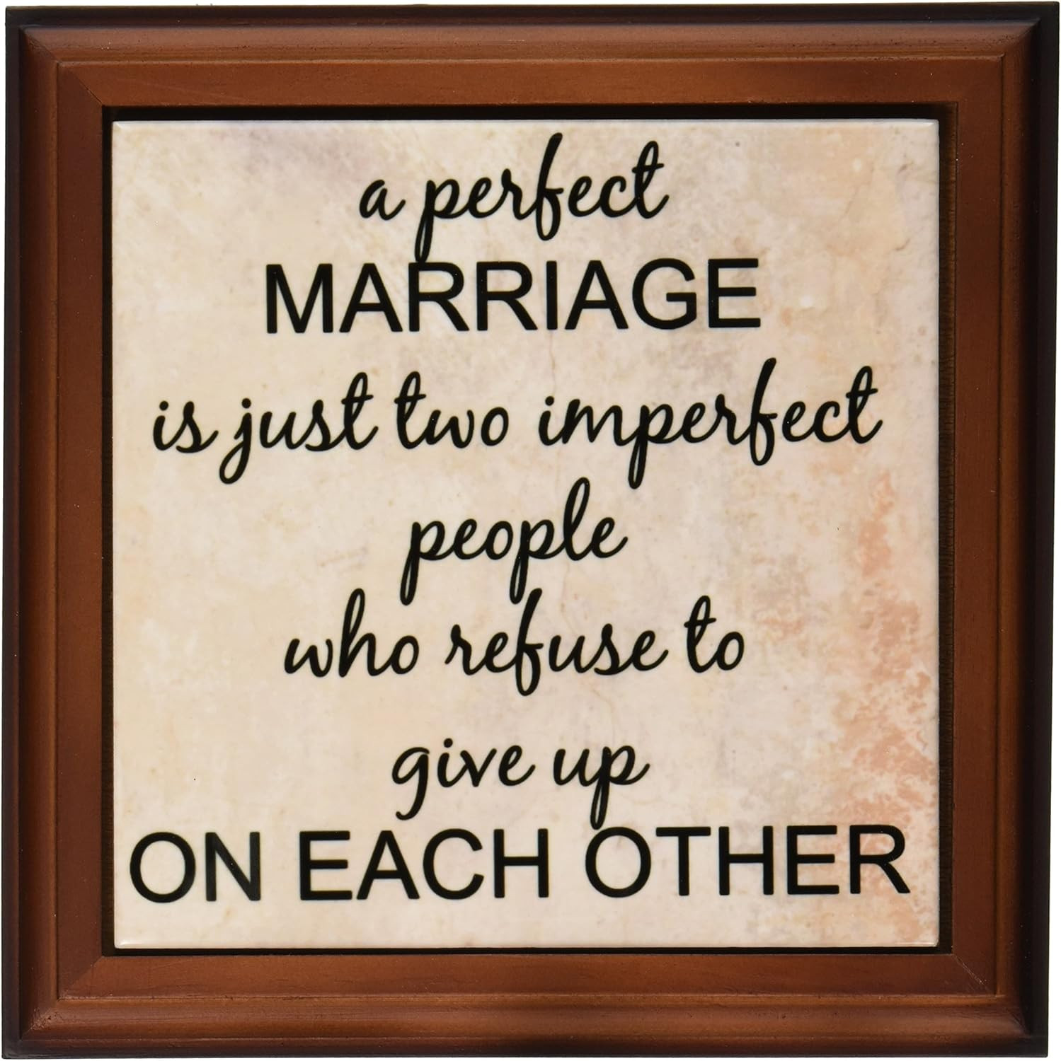 Ft_180092_1 a Perfect Marriage, Black Lettering on Picture of Marble Print Backg