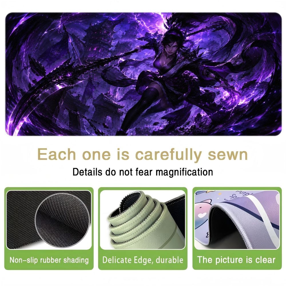 Extra Large Gaming Mouse Pad, Oversized Desk Mat with Non-Slip Rubber Base, St