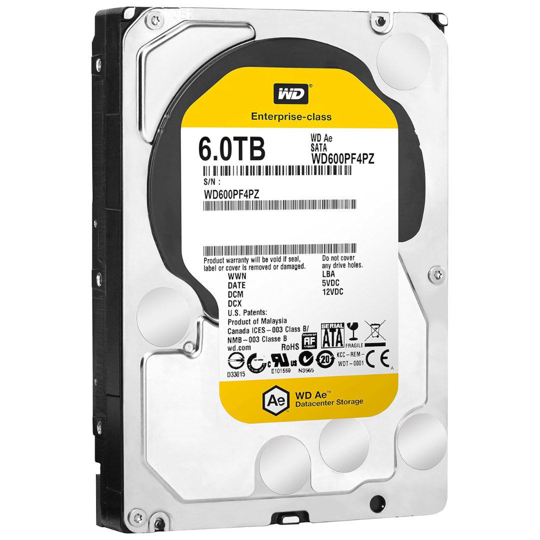 WD Ae 6TB Datacenter Archive HDD 5760RPM SATA 6Gb/s 64MB Cache 3.5" WD6001F4PZ