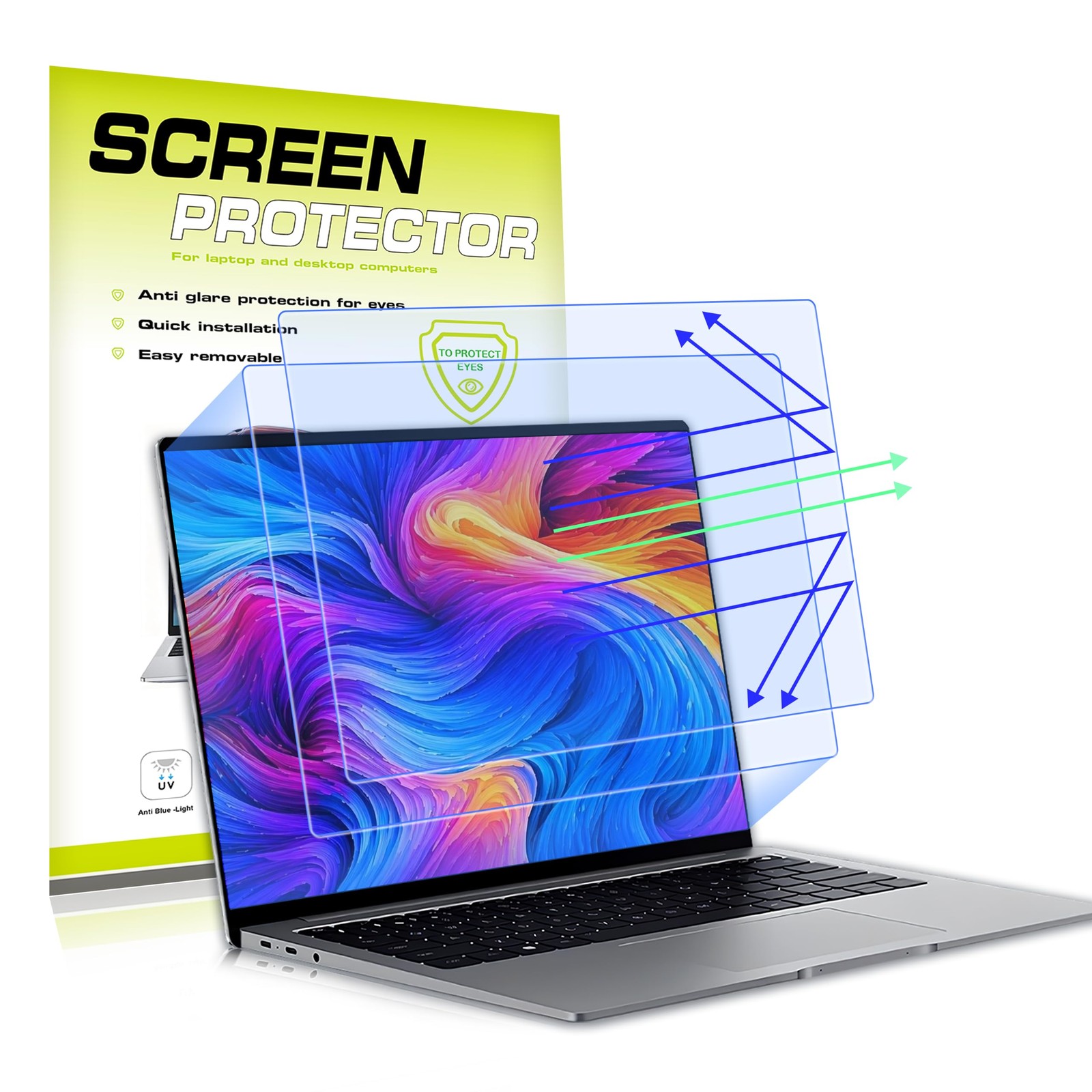 Without Camera Cover 17.3 Inch 16:9 Universal Laptop Blue Light Screen Protector