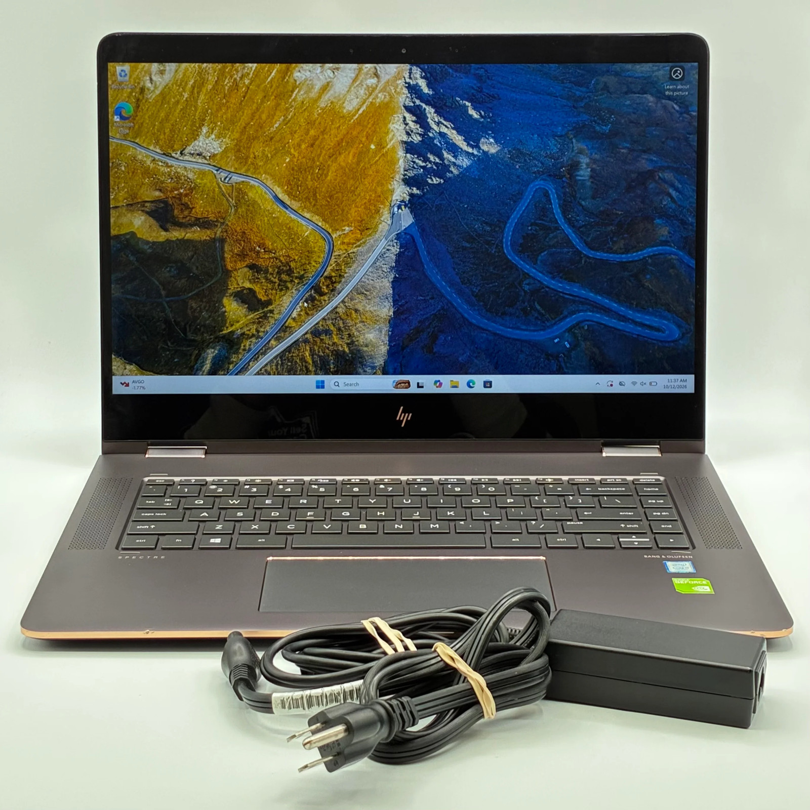 HP Spectre x360 Convertible 15in Core i7 7th Gen 16GB 256GB Gold