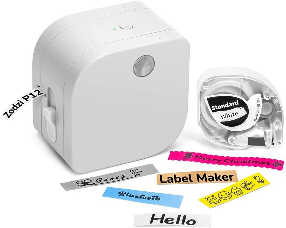 Phomemo P12 Bluetooth Thermal Printer Handheld Label Maker Machine with Tape
