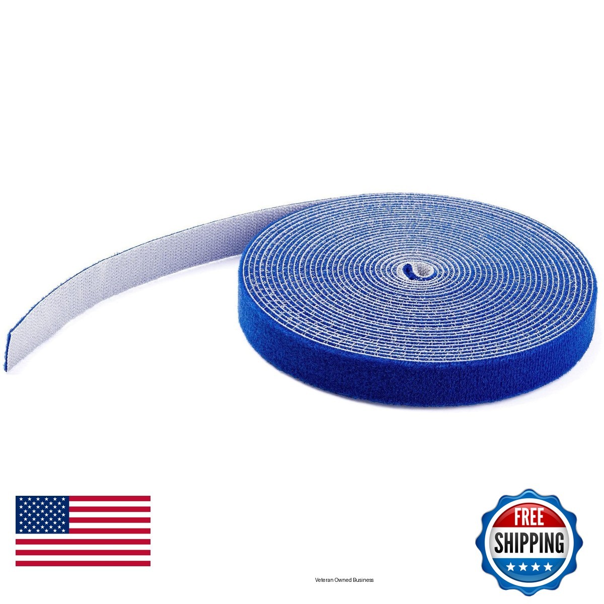 StarTech 100ft Hook and Loop Roll Cable Ties Blue HKLP100BL