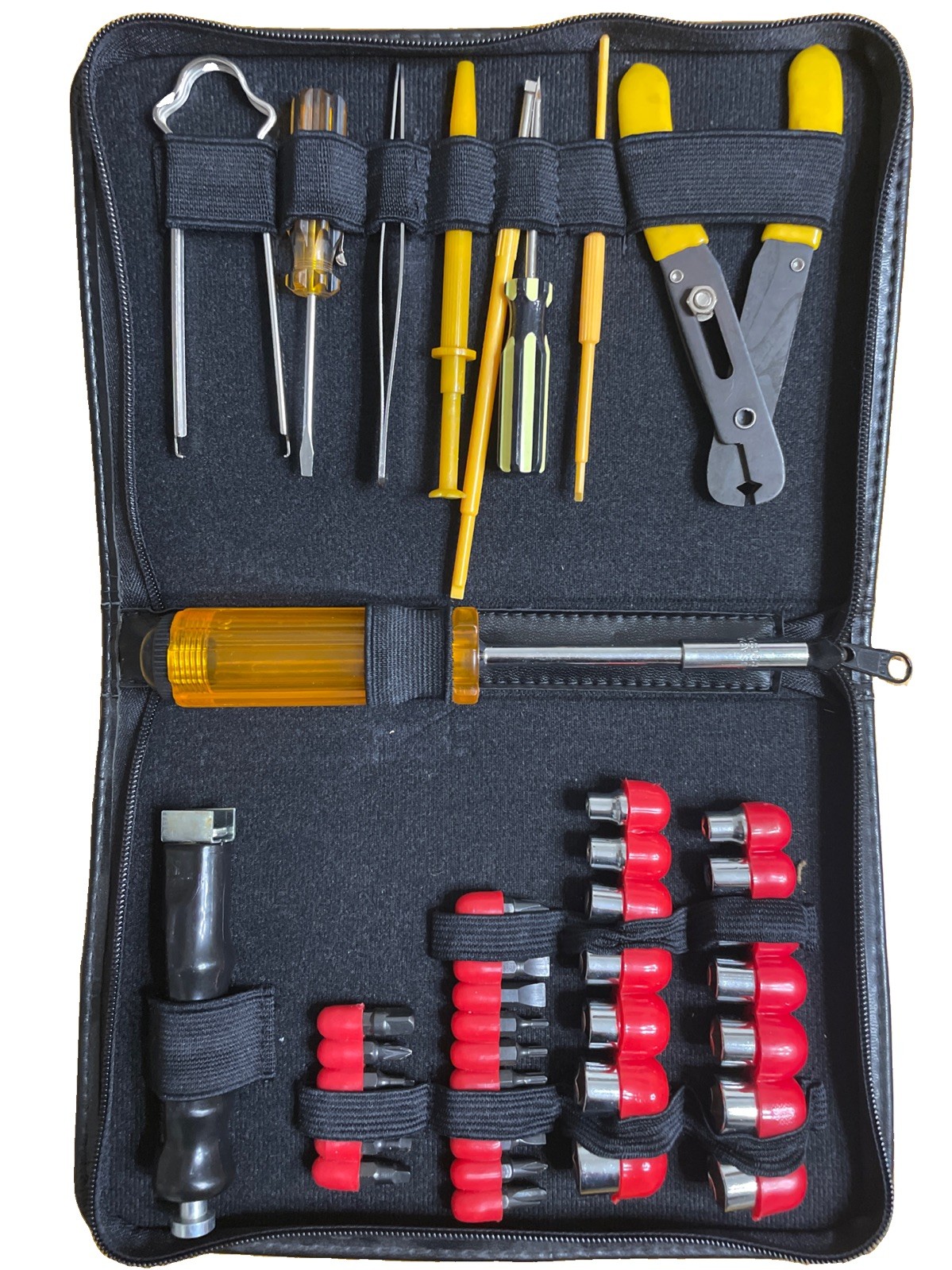 PC Concepts Vtg Computer Maintenance Kit Rachet Bits Sockets Precision Tools Zip