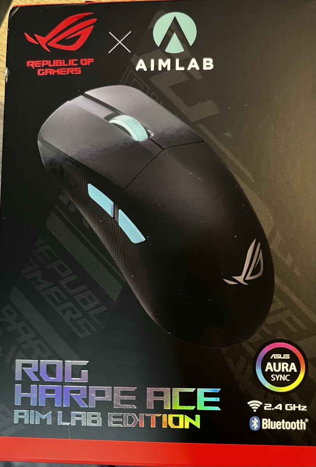ASUS ROG Harpe Ace Aim Lab Optical Wireless Bluetooth Gaming Mouse Black (Sealed