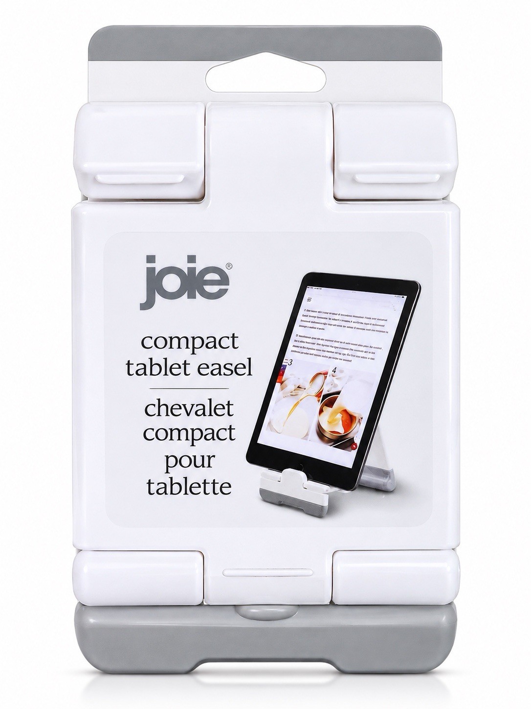 Joie Compact Tablet Easel Stand Foldable Portable Holder White Gray