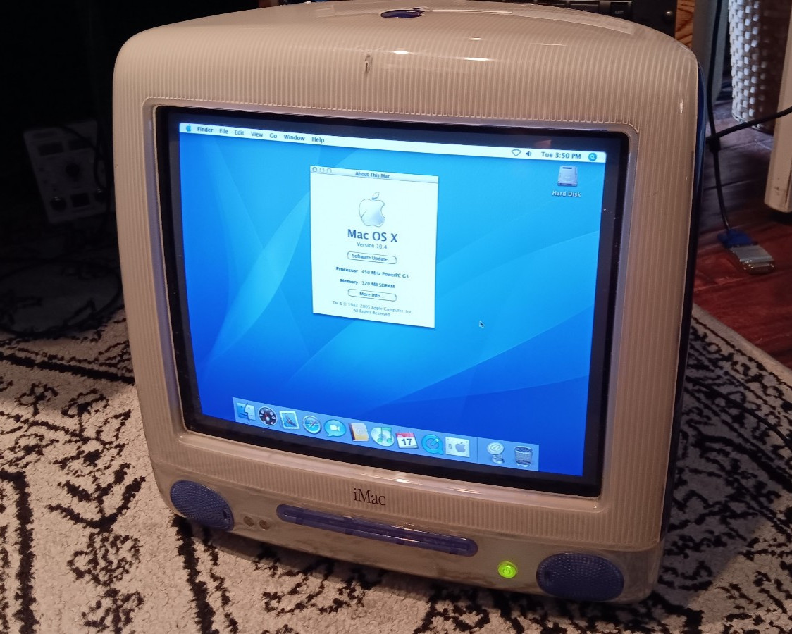 VINTAGE APPLE iMac G3 DV+ (Summer 2000) INDIGO M7647LL/A UPGRADED TESTED WORKING