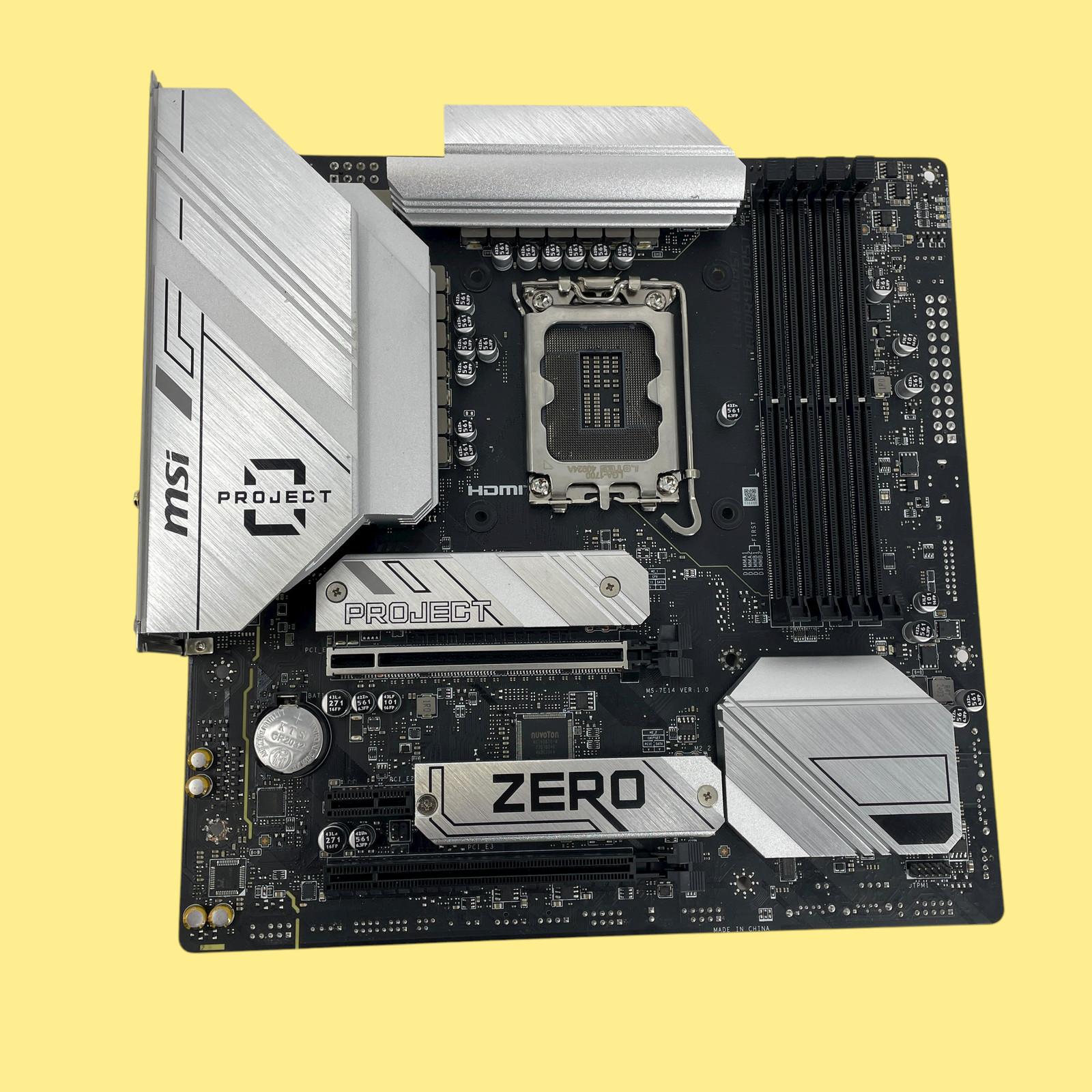 FOR PARTS MSI B760M PROJECT ZERO DDR5 Intel LGA1700 mATX Motherboard #IS0394
