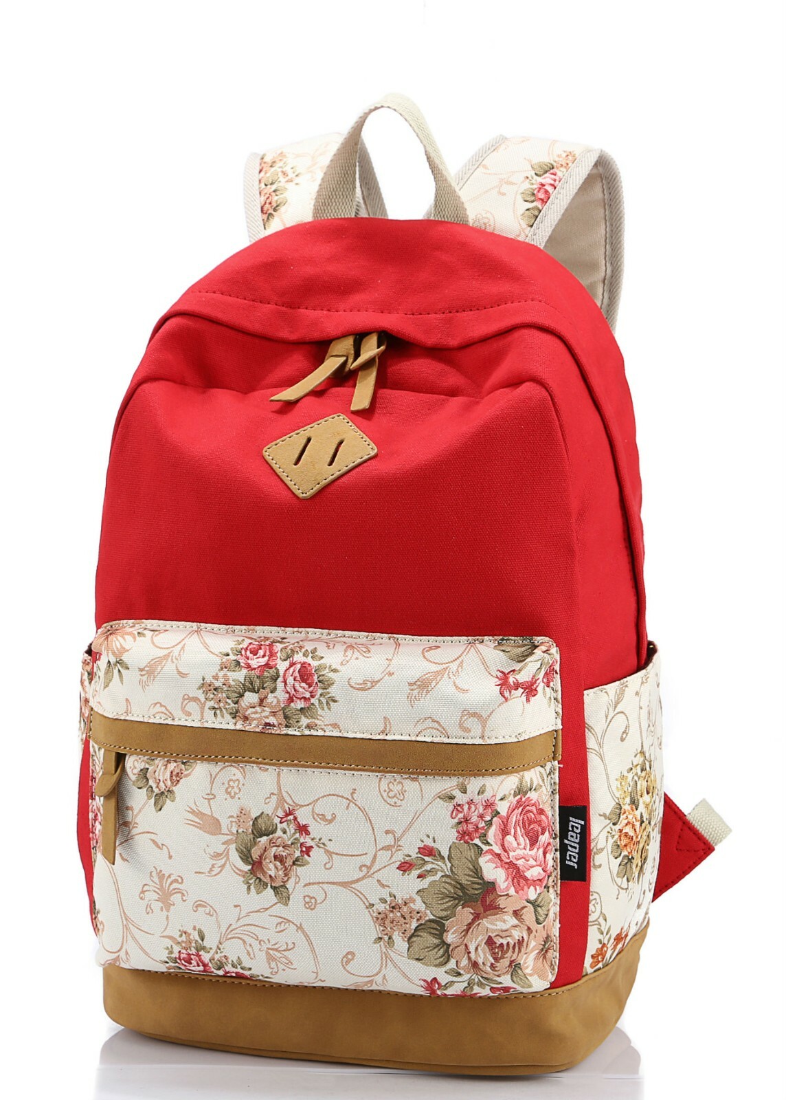 Backpack CANVAS - Women's Girls' - ORANGE (RED) - Perfect Gift 
