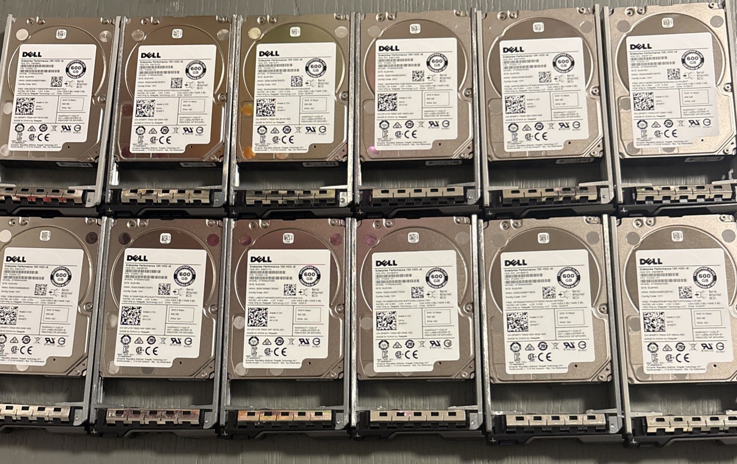 Dell ST600MM0088 600GB,10000 RPM,2.5 inch Internal Desktop Drive Lot Of 12