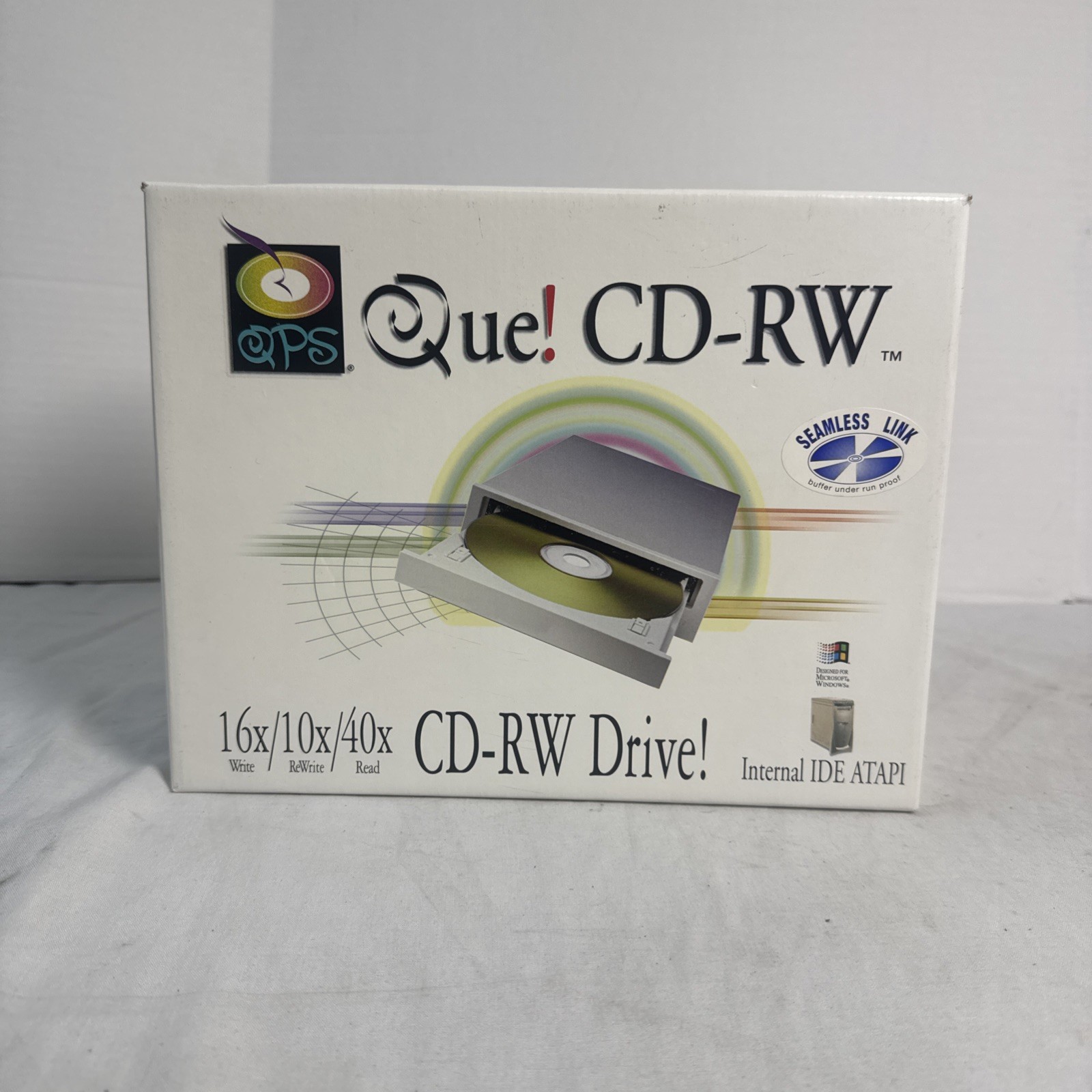 QPS Que CD-RW Drive 16X Write 10X Rewrite 40X Read NEW IN BOX