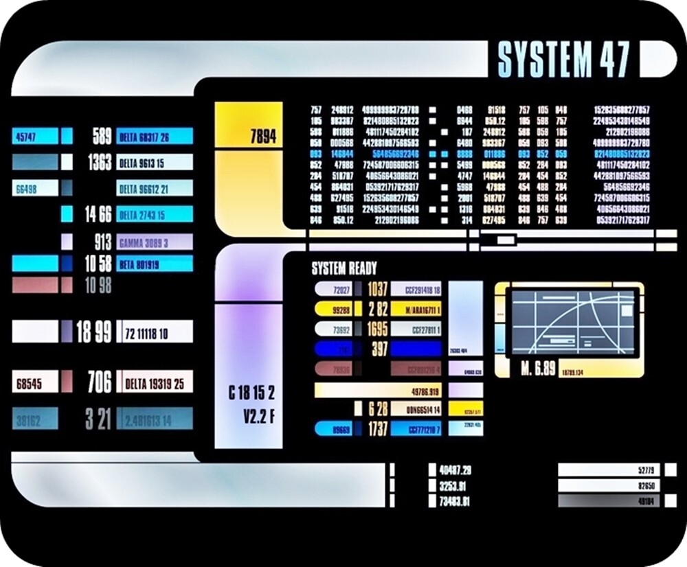 USS Enterprise NCC-1701  LCARS Panel Computer / Laptop Mouse Pad