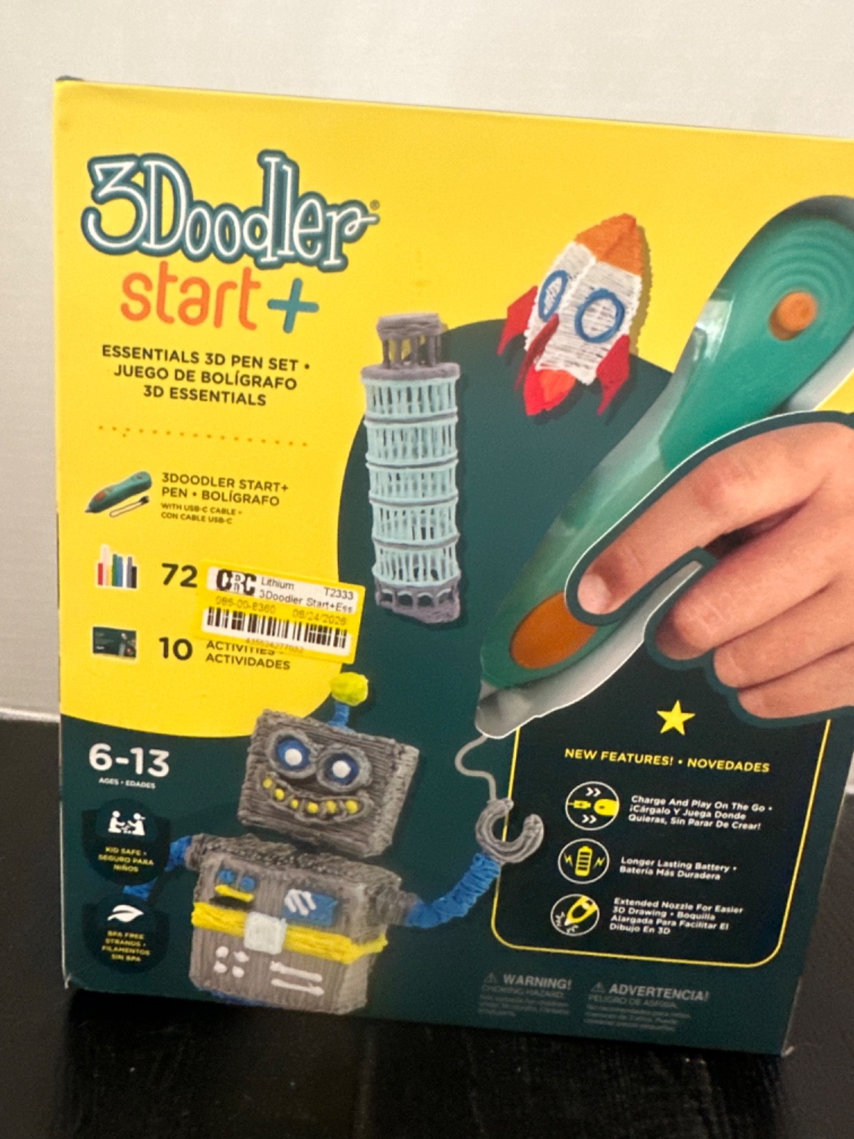 NEW 3Doodler Start+ Essentials 3D Printing Pen Set w 72 Strands 10 Activity STEM