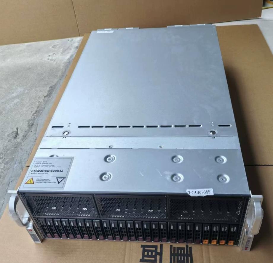 Supermicro AS-4124GS-TNR Server 24x2.5"4U 8GPU 2x EPYC 7702, 256GB RAM, 4x2000W