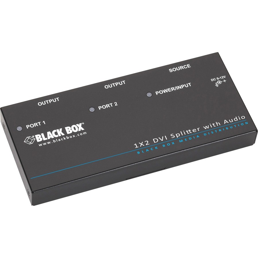 Black Box DVI-D Splitter with Audio and HDCP