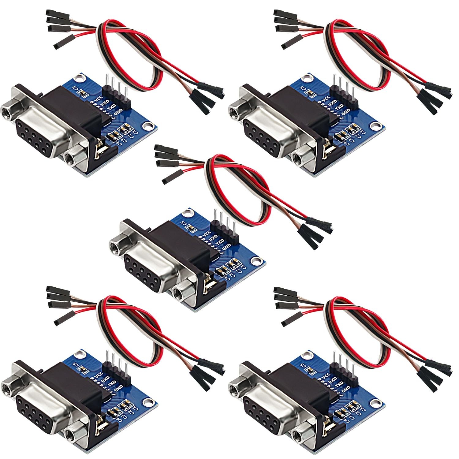 RS232 to TTL Converter Module 5 PCS MAX3232 3.3V to 5V COM Serial Board