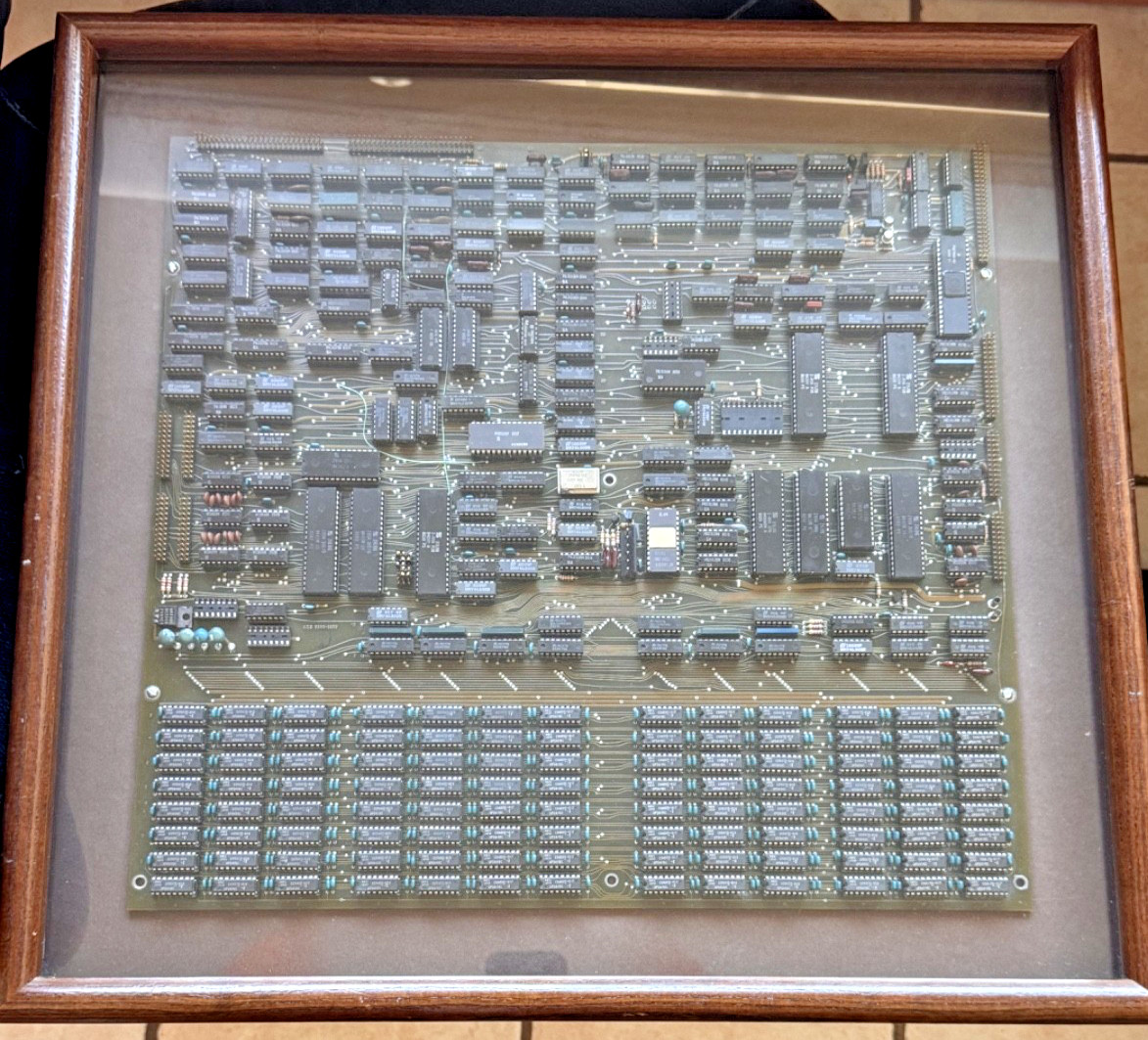Vintage 1980 Altos ACS 8000-7 Z80 Computer Circuit Board Framed Rare Display