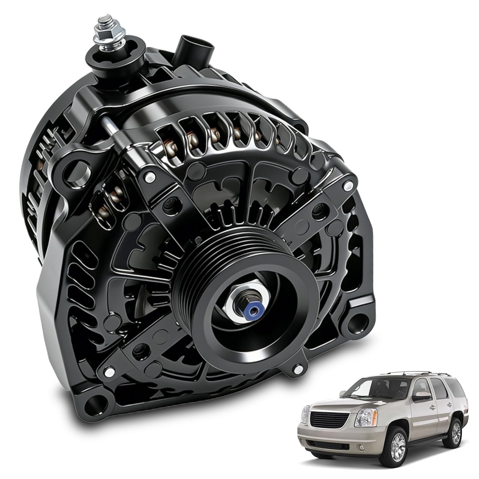 15093928 300 AMP 14V High Output Alternator With Pulley Fit for Chevy Silvera...