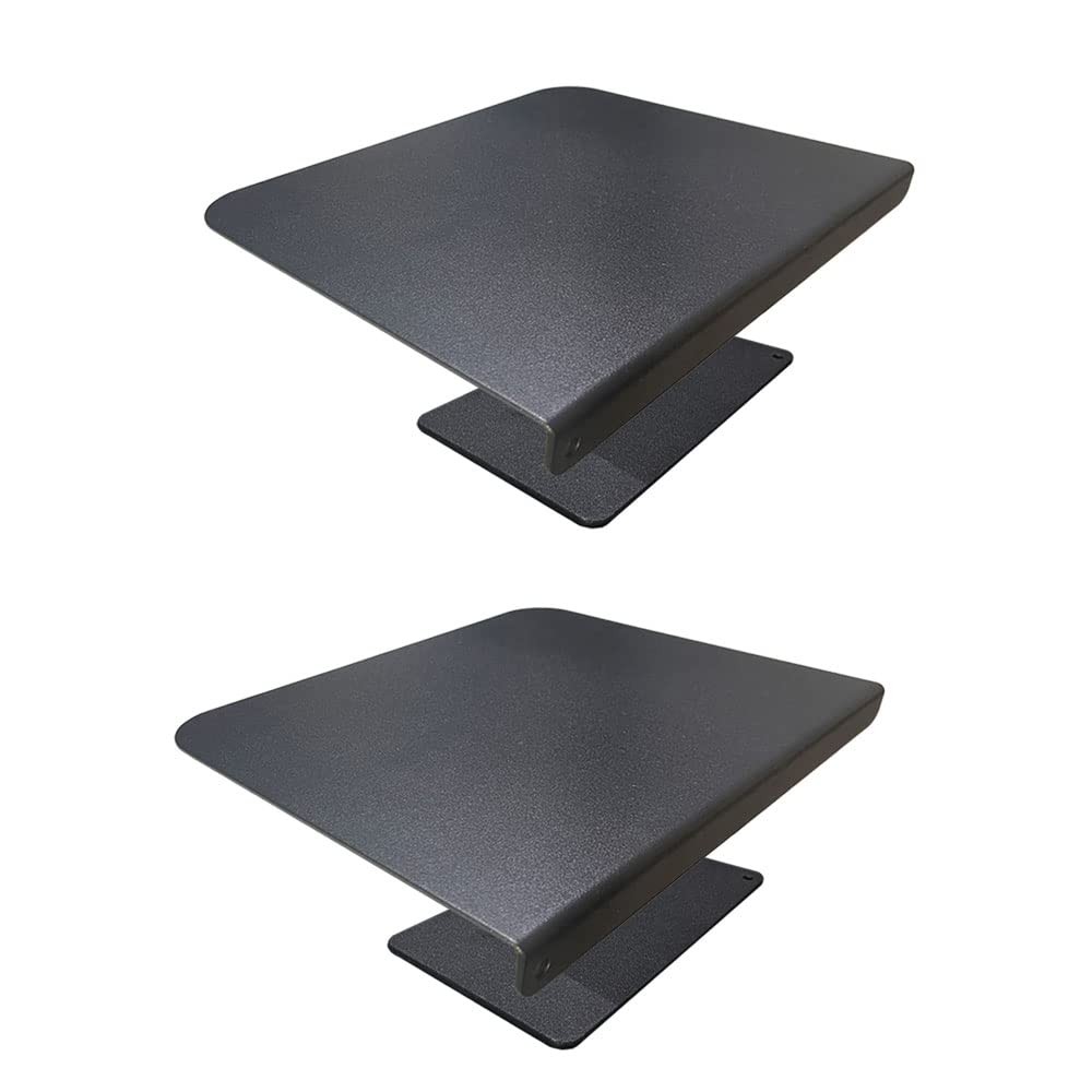 Black Steel Monitor Mount Reinforcement Plate Fragile Tabletop Protect 2 PCS