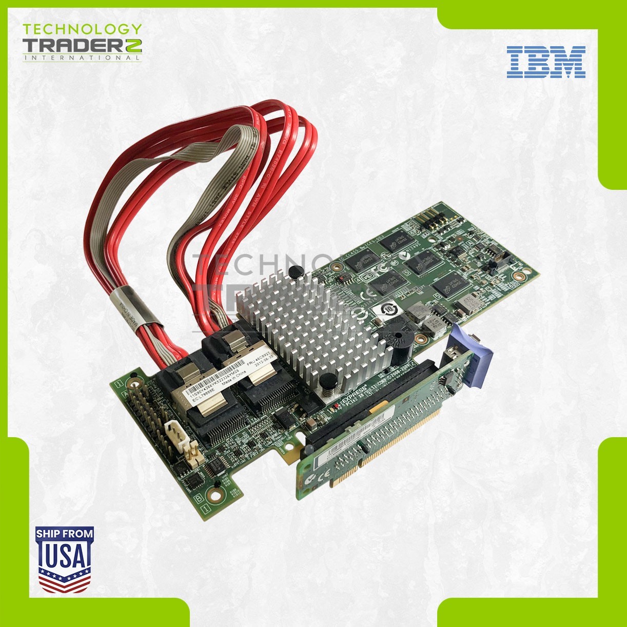 46C8927 IBM ServeRAID M5015 SAS SATA Controller Card W/ 1x 49Y4850 1x 43W8888