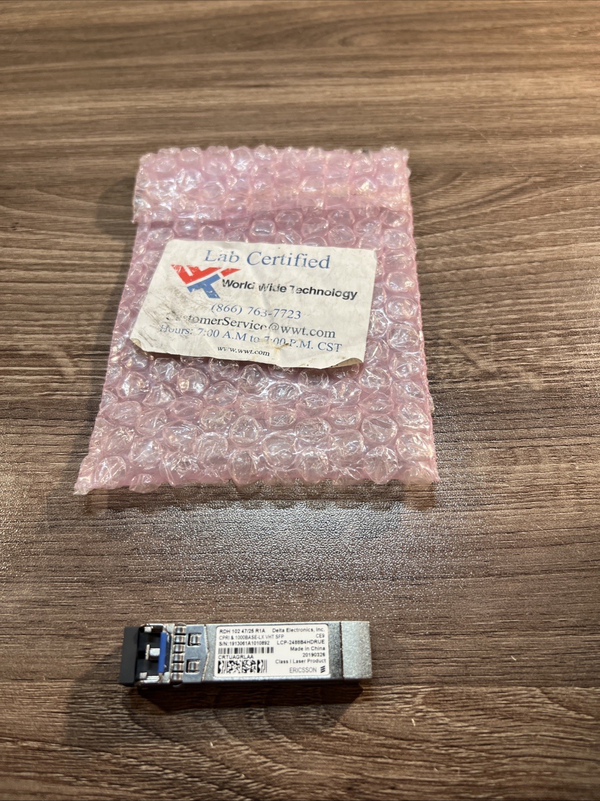 ERICSSON RDH 102 47/25 R1A CPRI & 1000BASE-LX VHT SFP