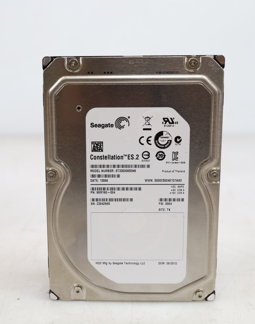 Seagate Constellation ES.2 ST33000650NS 3TB 7200RPM SATA 6Gb/s 3.5" Hard Drive