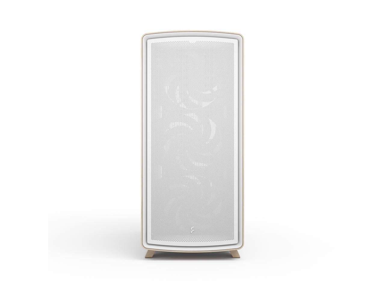Fractal Design Summit Chalk White TG Light Oak PC Gaming Case - Tempered Glass