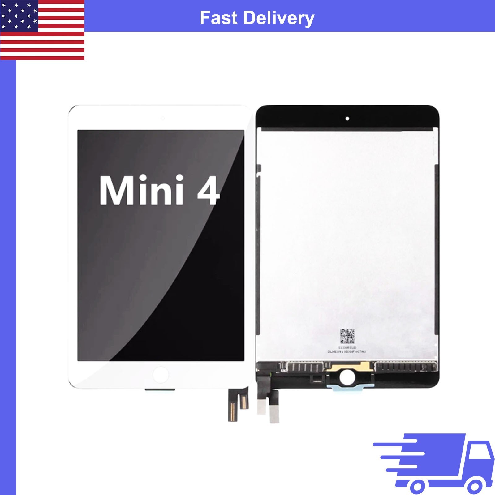 US Display LCD Screen Touch Screen Digitizer For iPad Mini 4 A1538 A1550 White