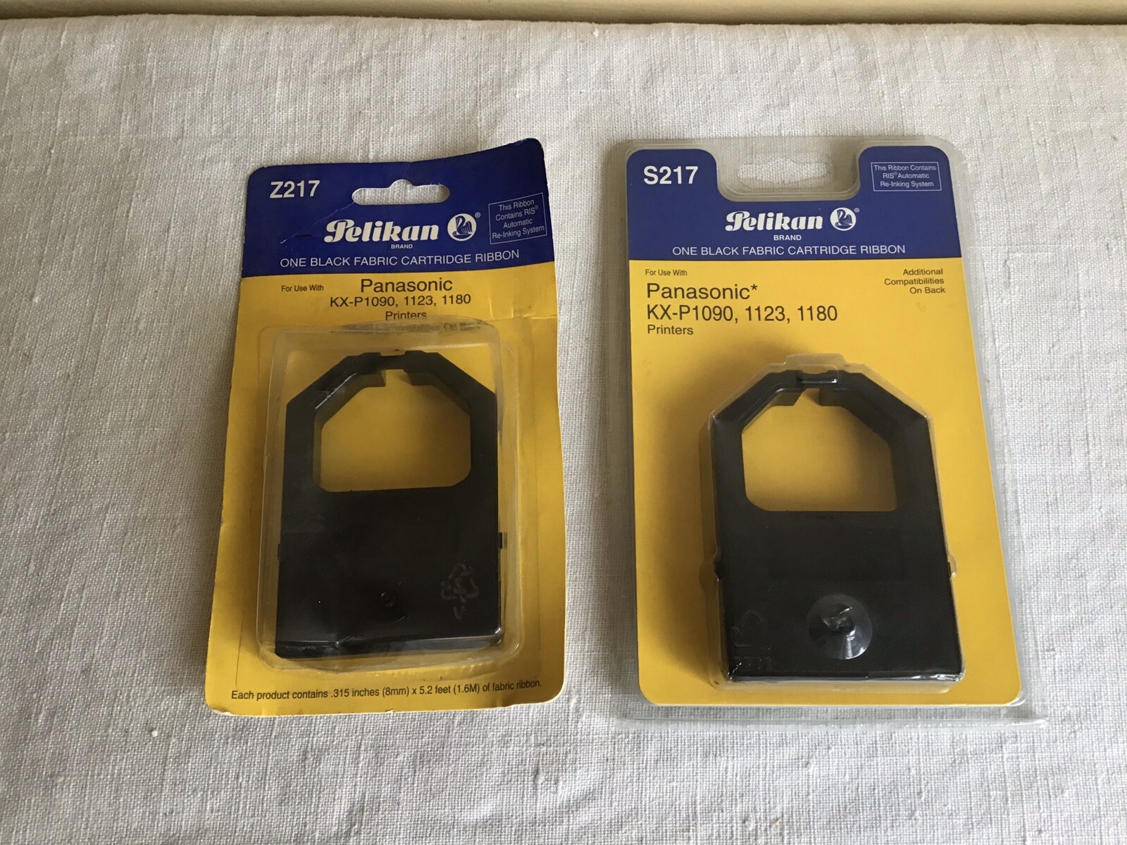 Vintage Mixed Lot Of 2 NOS Pelikan Black Fabric Cartridge Ribbon Made In Japan