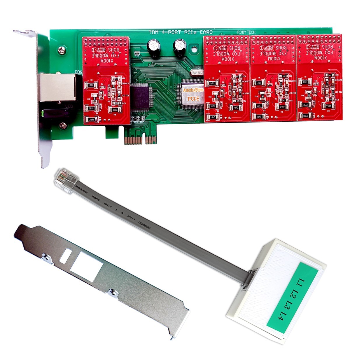 Asterisk Card PCIe AEX410,FXO Card Issabel Free PBX Dahd Asterisk Board Tdm 410