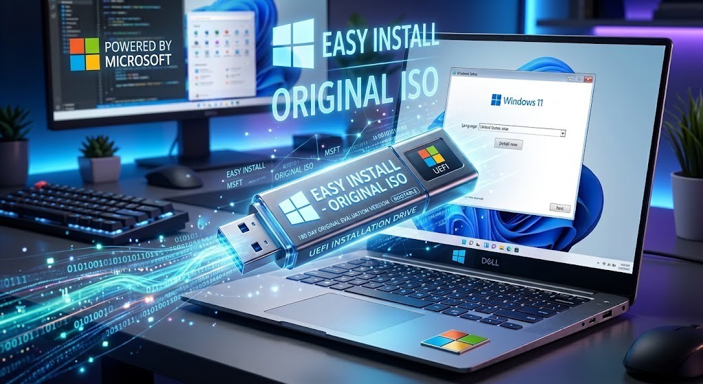 Bootable Windows 11 Pro USB Drive for Reinstall Windows Original 180Days ISO