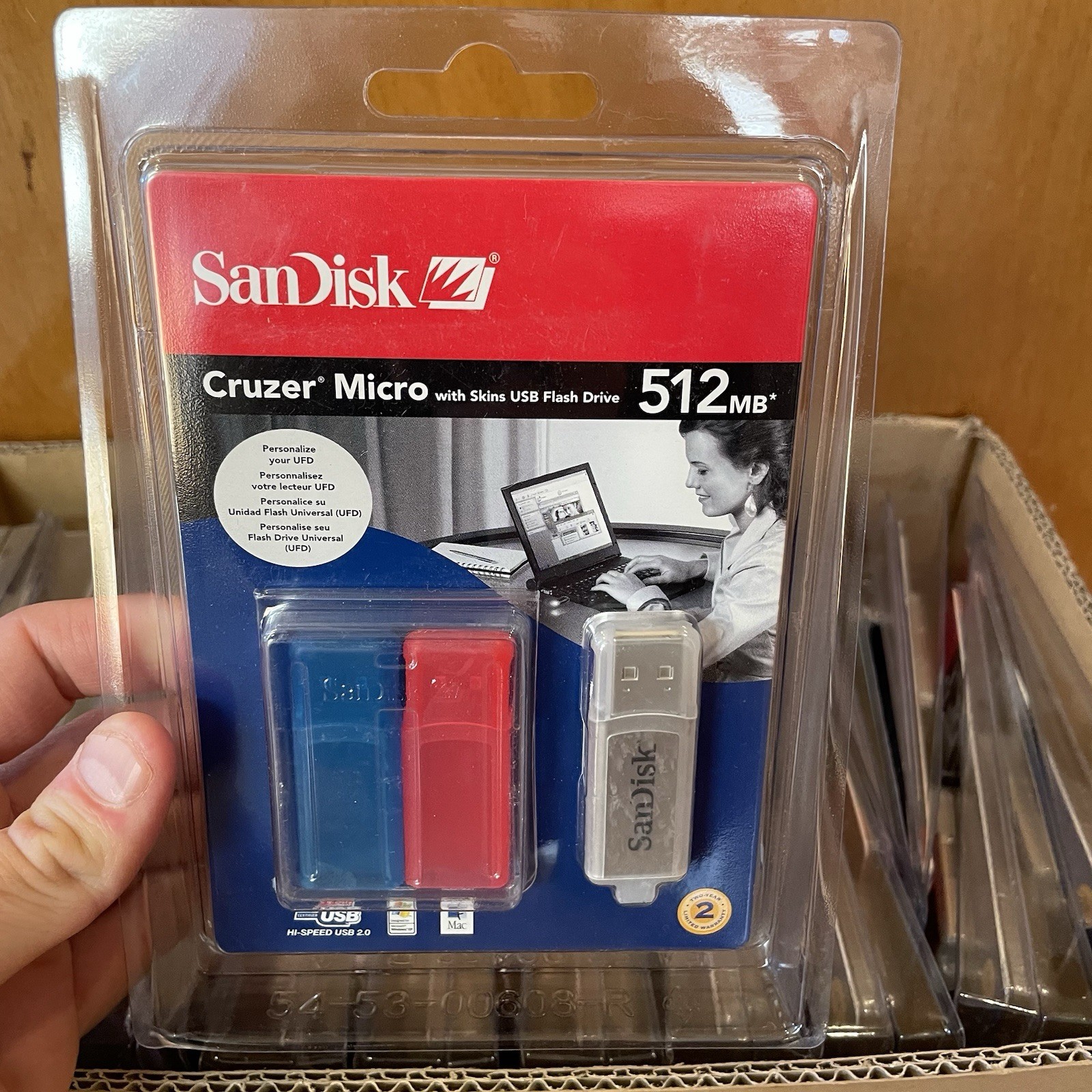 SanDisk Cruzer Micro 512MB USB Flash Drive with Skins SDCZ4-512-A10 NEW