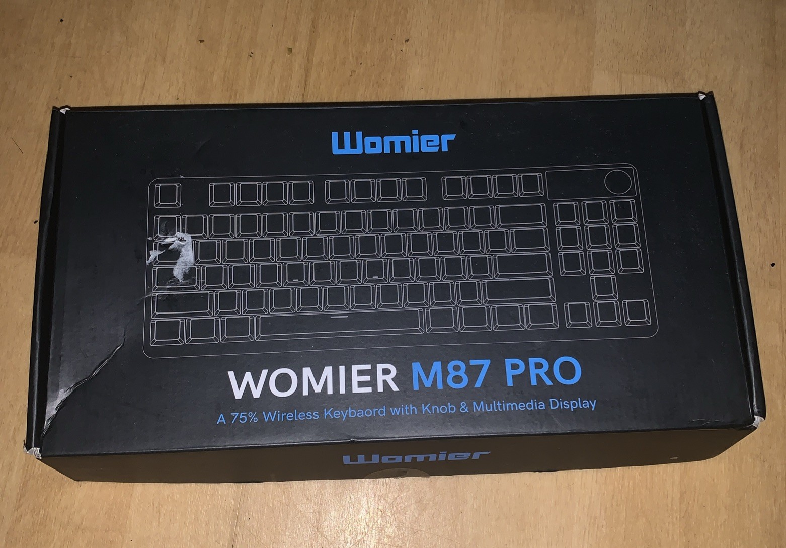 Custom Womier Retro 75% Gaming Keyboard with OLED Display&Knob, M87 Pro